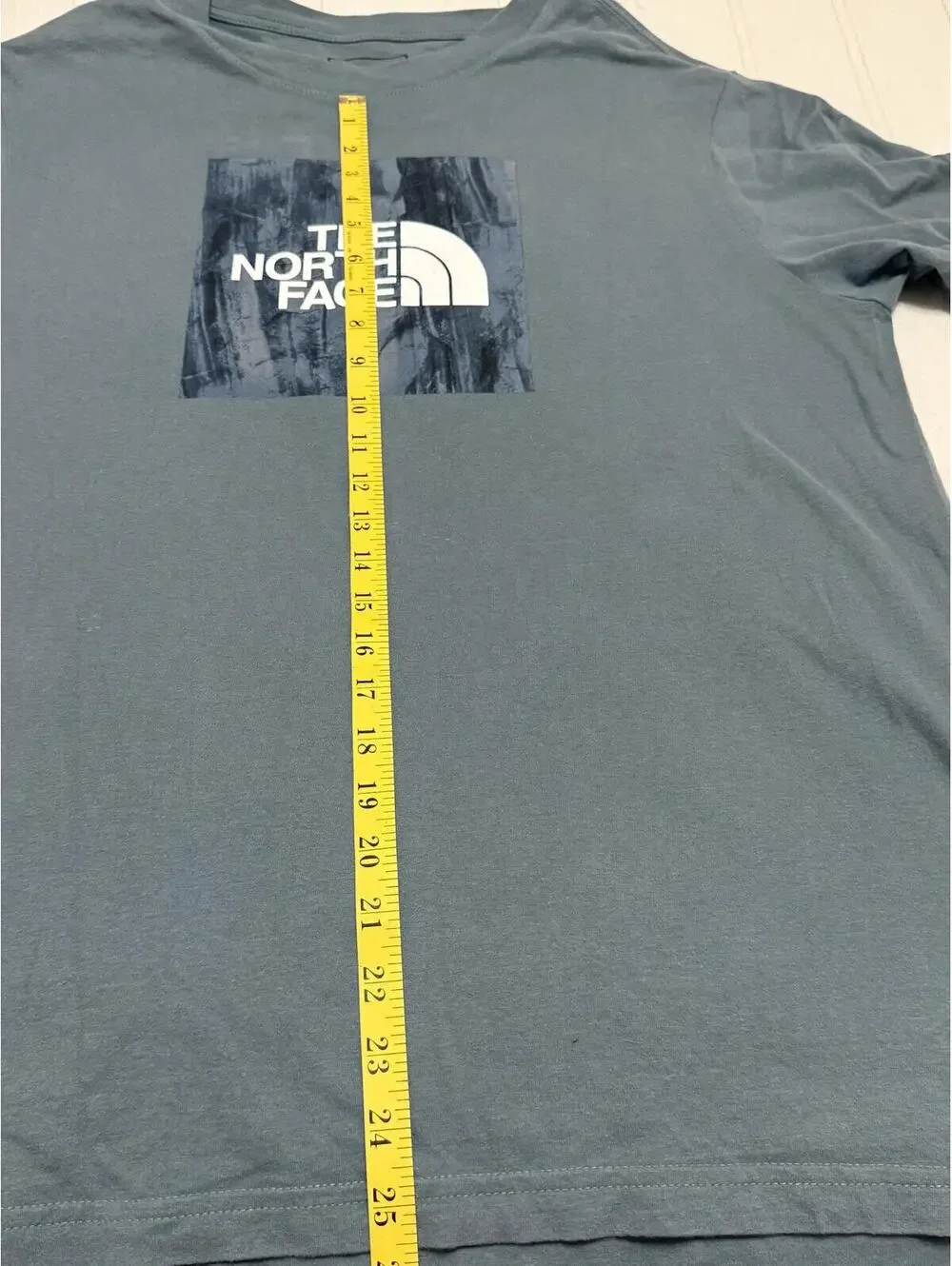 The North Face Box Logo Graphic Tee Men's Large Slate Blue Short Sleeve - Picture 5 of 5